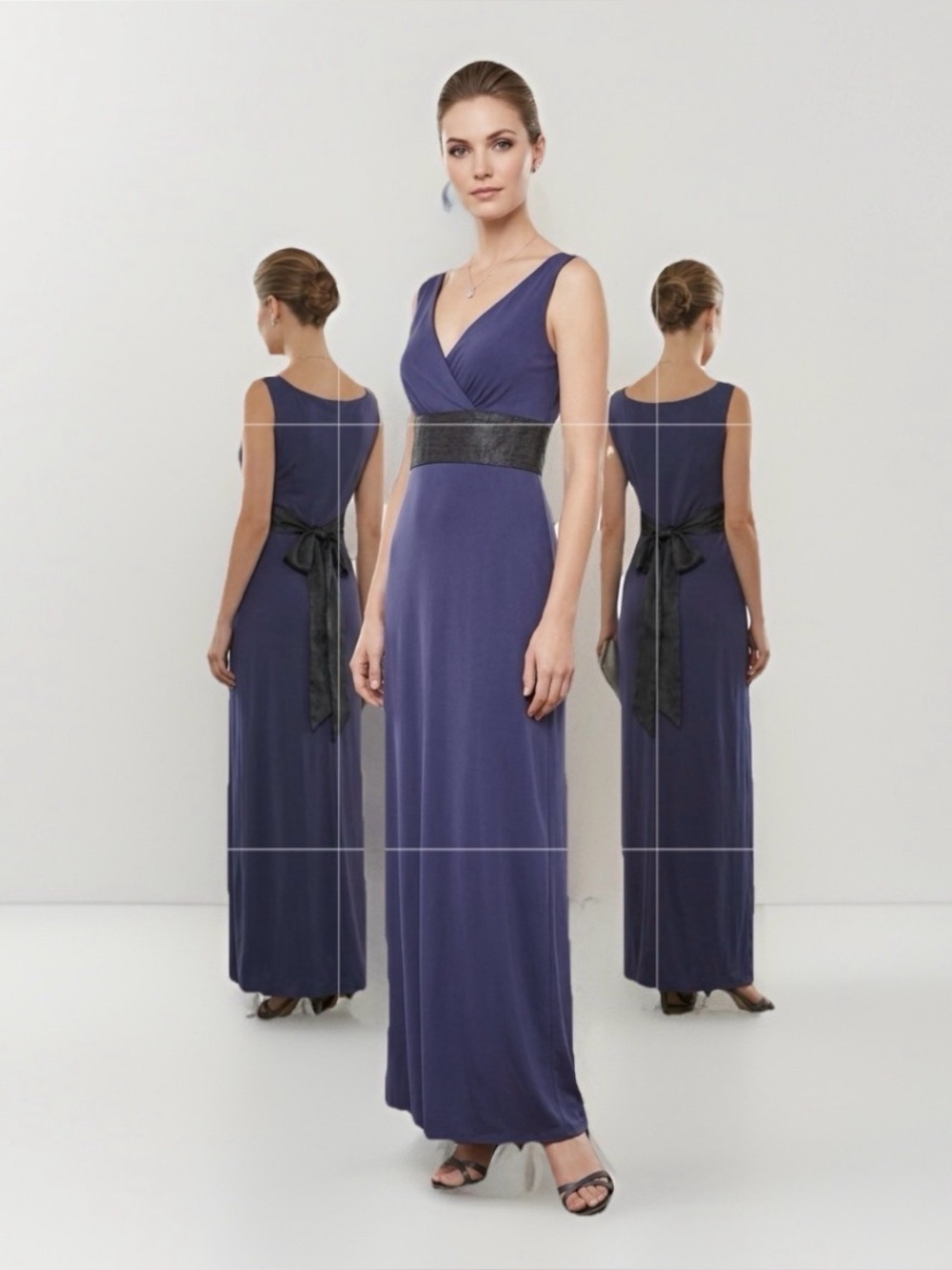 BCBG Max Azria Women Maxi Dress size 2 Dark blue Formal Wedding Bridesmaid